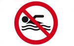 Категорически запрещено купаться в местных водоемах!